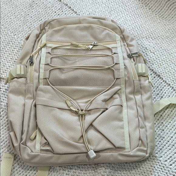Stylish Cream Backpack - Picture 1 of 2
